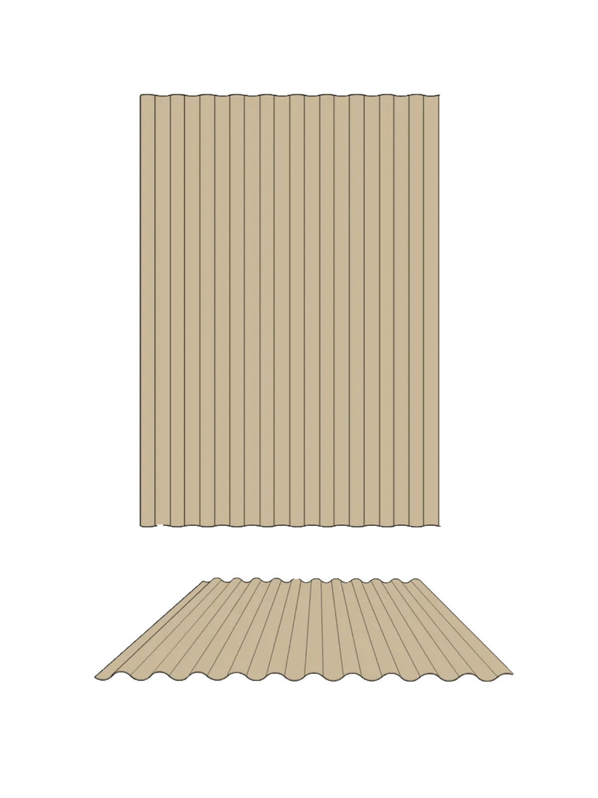 CORRUGATED ROOFING SHEETS- PAPERBARK