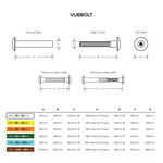 VUEBOLT POST SUPPORT BOLTS- PACK OF 2