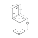 VUETRADE HALF STIRRUP POST SUPPORTS 125mm