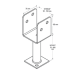 VUETRADE FULL STIRRUP POST SUPPORTS 130 x 100mm