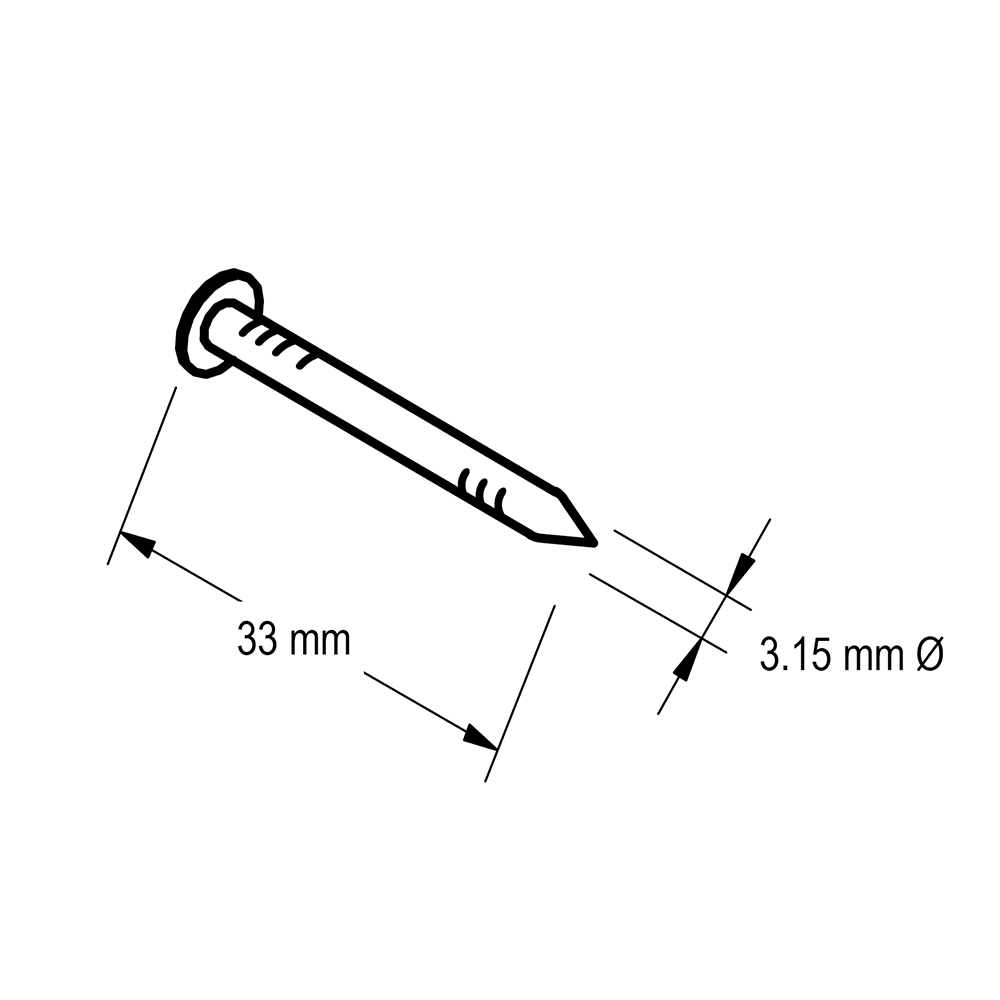 VUETRADE CONNECTOR PLATE NAILS– 33MM X 3.15MM [1 KG]