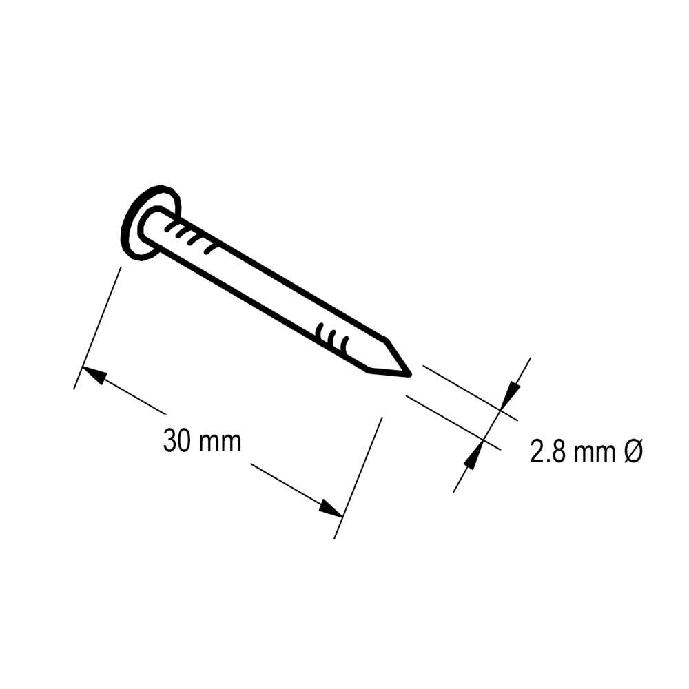 VUETRADE CONNECTOR PLATE NAILS- 30mm x 2.8mm
