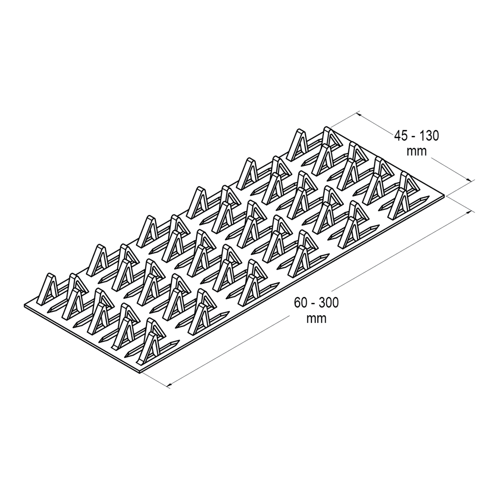 VUETRADE TAP IN PLATES- FRAMING CONNECTORS- 45x120mm