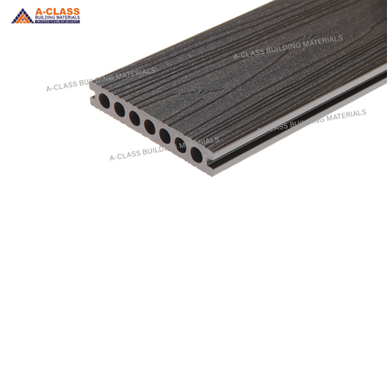 COMPOSITE DECKING HOLLOW CORE BOARDS- (WALNUT + SMOKE GREY)