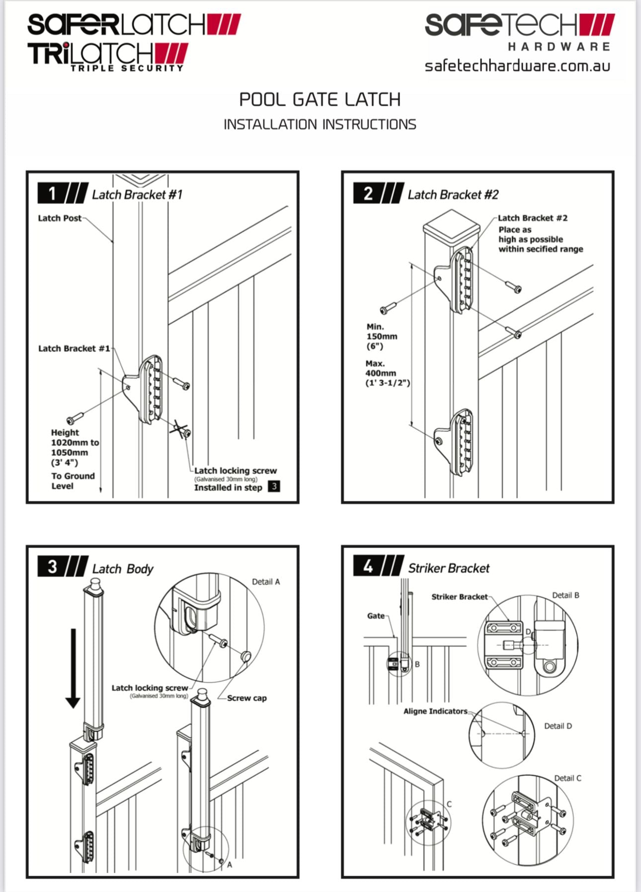 PEDESTRIAN MAGNETIC TOP PULL LATCH