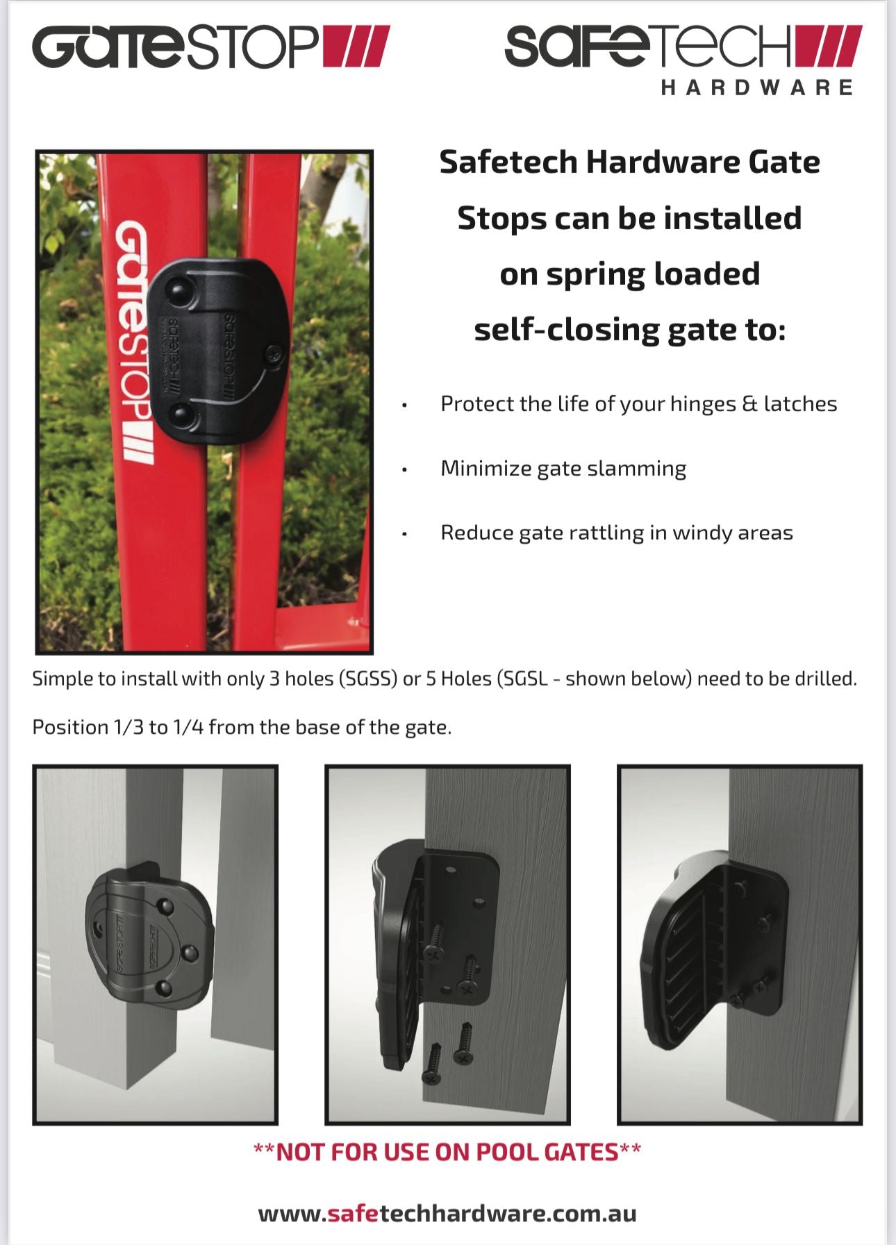 POLYMER GATE STOP