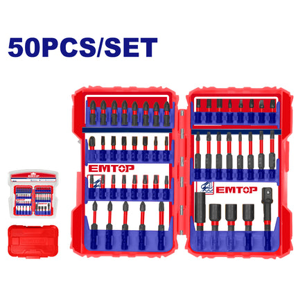 EMTOP Heavy Duty 50 Pc Impact Bits Set