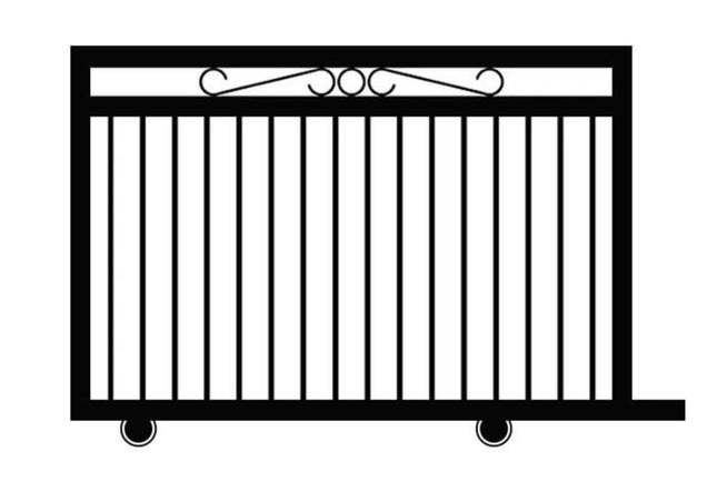 RING & SCROLL SLIDING GATE- 1200mm