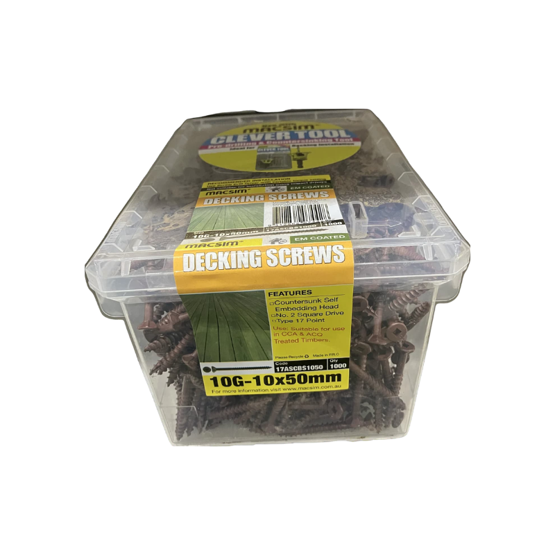 MACSIM DECKING SCREW 10Gx50MM- BOX OF 1000