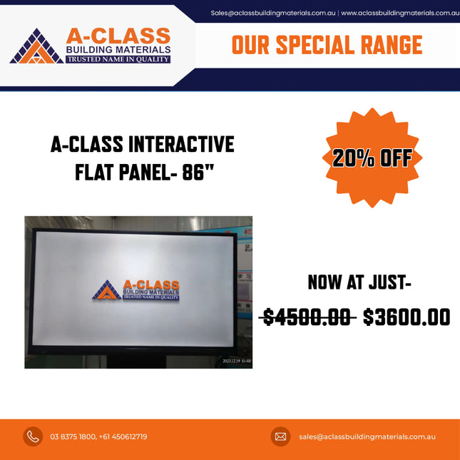 A-CLASS INTERACTIVE FLAT PANEL- 86"