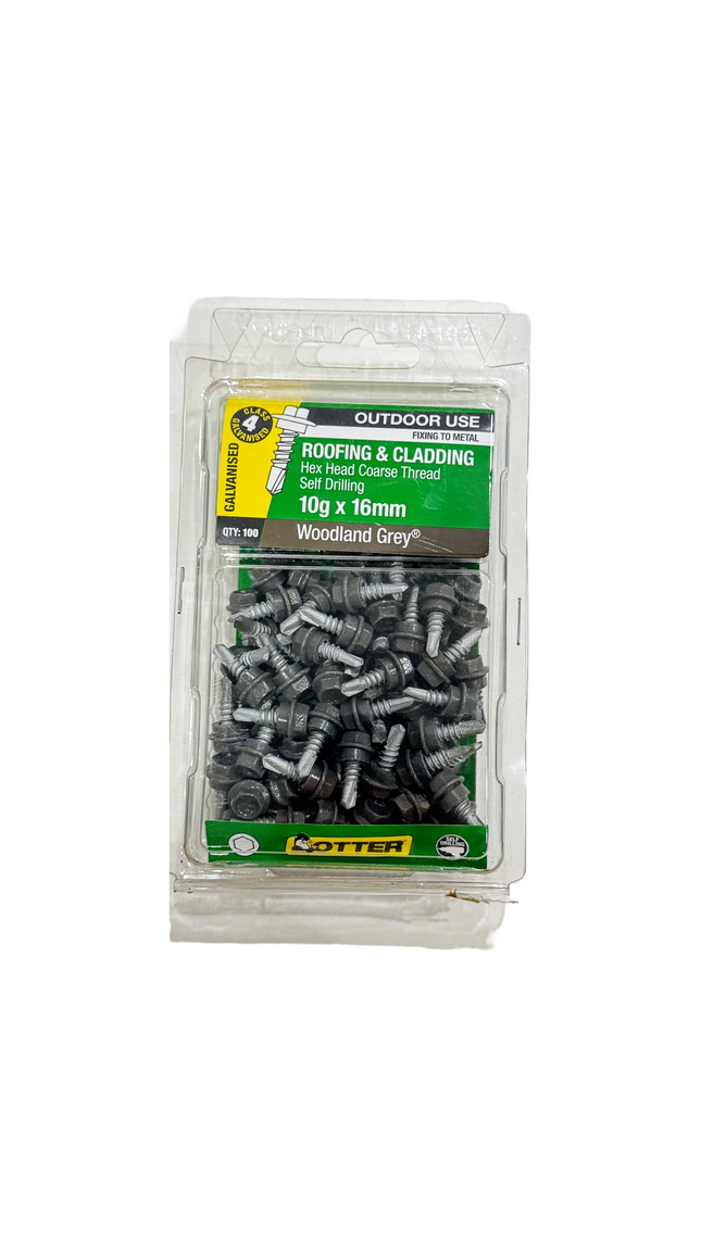 COLORBOND FENCE SCREWS [PACK OF 100]- WOODLAND GREY