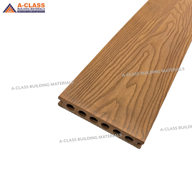 COMPOSITE DECKING HOLLOW CORE BOARDS- Teak 3D