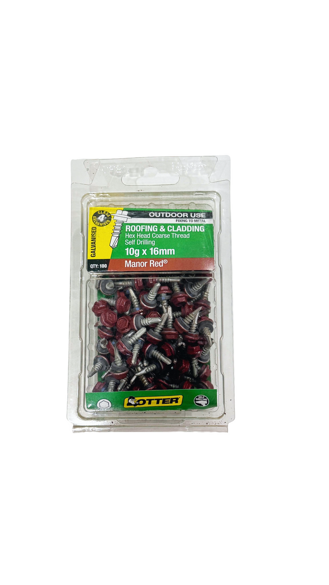 COLORBOND FENCE SCREWS [PACK OF 100]- MANOR RED