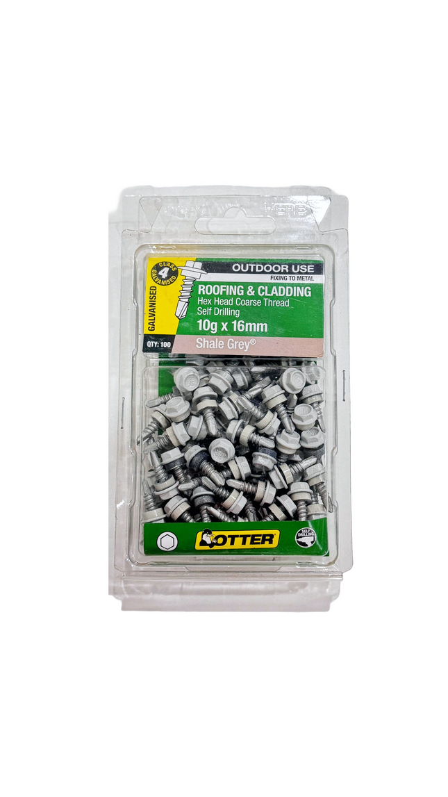 COLORBOND FENCE SCREWS [PACK OF 100]- SHALE GREY