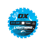 OX 184mm 24T TCT Lightning Circ Saw Blade for Wood OX-LTCTW24-7.25