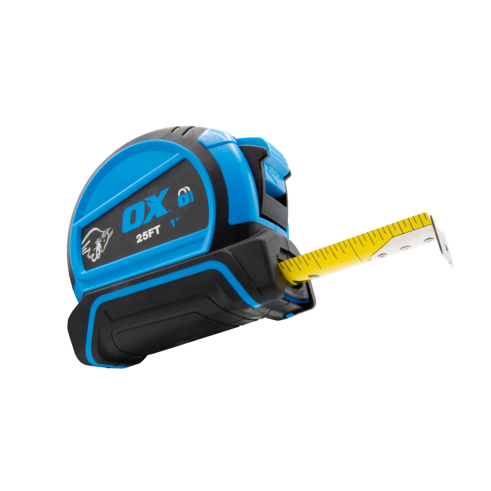 OX TRADE DOUBLE LOCKING TAPE MEASURE 8M