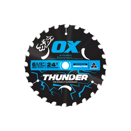 OX PRO THUNDER 6-1/2-INCH CIRCULAR SAW BLADE