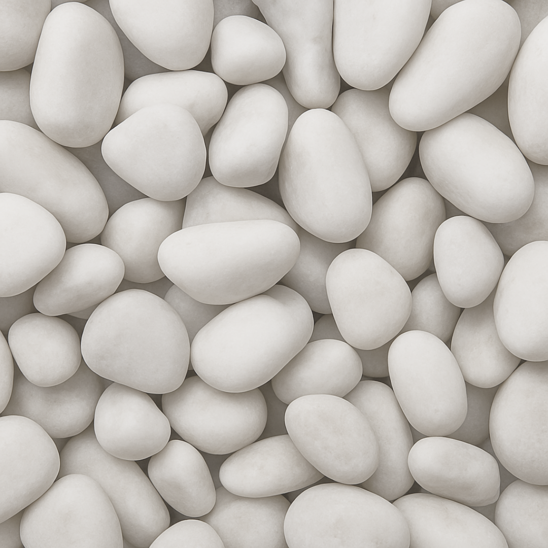 POLISHED PEBBLES- WHITE